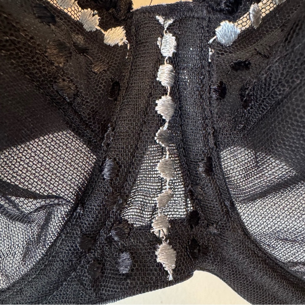 Elomi Elegant Black Sheer Bra lingerie honeymoon 34k 0011 - Picture 6 of 15